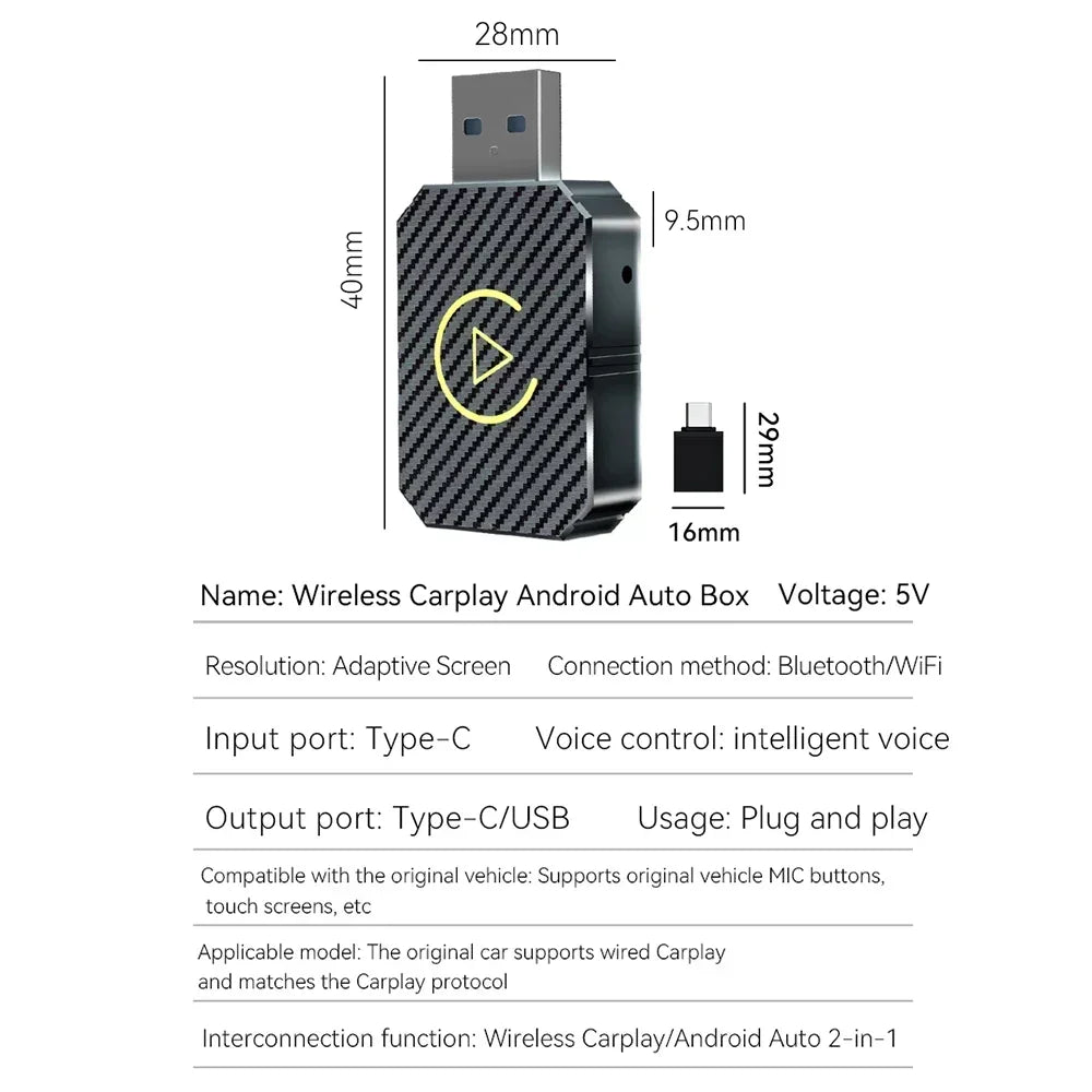 CarPlay and Android Auto for ALL CARS wireless