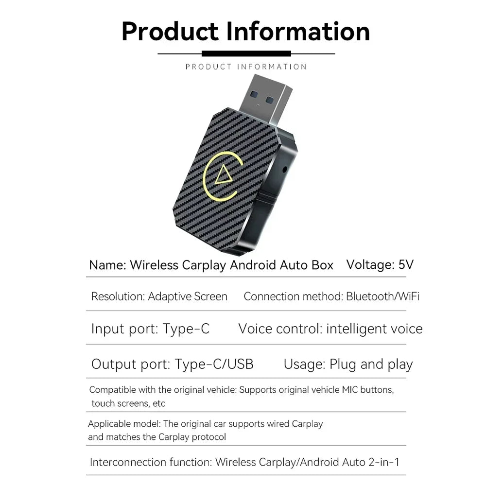 CarPlay and Android Auto for ALL CARS wireless